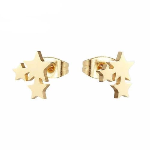 Shooting stars gold plated studs earrings earrings