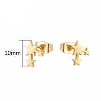 Shooting stars gold plated studs earrings earrings