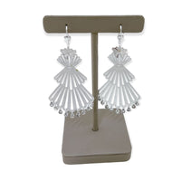 Silver filigree mariachi dangles earrings silver plated earrings