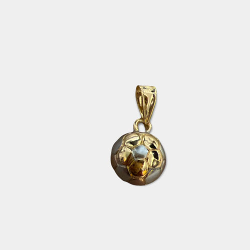 Soccer ball pendant in 18k of gold layering charms & pendants