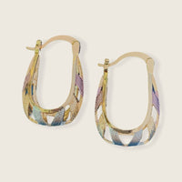 Sofia oval shape hoops earrings in 18k of gold plated 10.00 / earrings