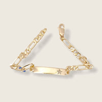 Star id plate 18k of gold plated bracelet bracelets