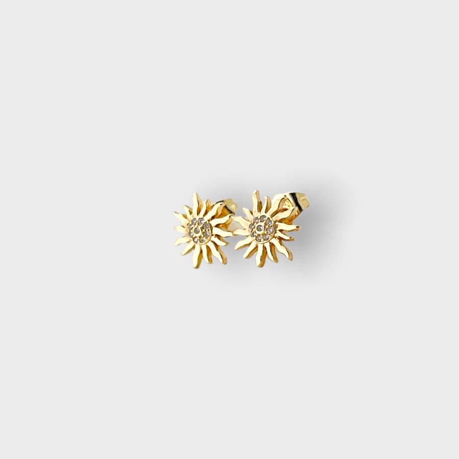 Sunshine studs earrings in 18k of gold plating earrings