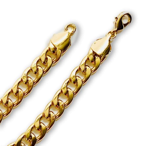 Thick cuban links anklet 10mm 18kts of gold plated