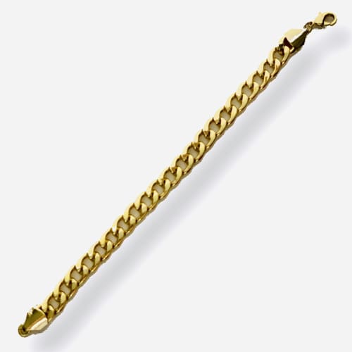 Thick cuban links anklet 10mm 18kts of gold plated