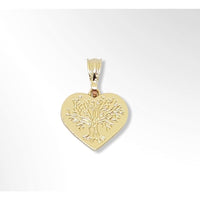 Tree of life heart in 18kts gold plated pendant charms