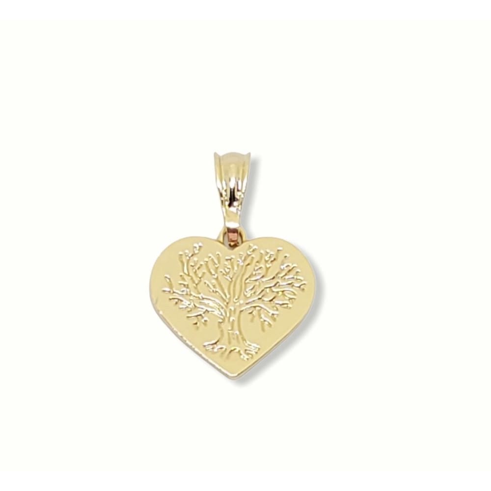 Tree of life heart in 18kts gold plated pendant charms