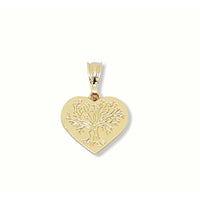 Tree of life heart in 18kts gold plated pendant charms