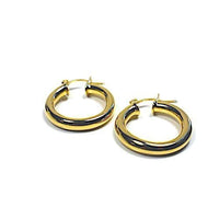 Tubular 1’l5w gold plated earrings hoops earrings