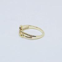 Twins infinity ring 14kts of gold plated 8 rings