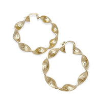 Twisted roman hoops in 18k of gold plated