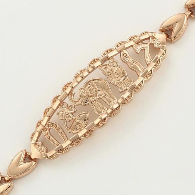 V link good luck bracelet rose gold plated bracelets