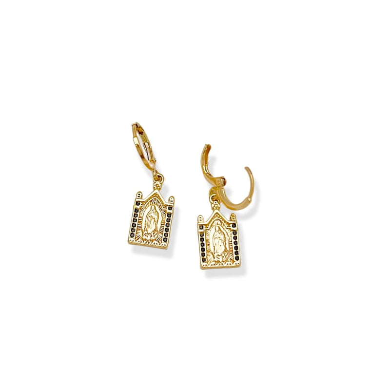 Virgin inside sanctuary drops earrings in 18k of gold plated earrings