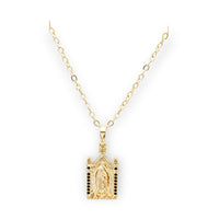 Virgin inside sanctuary necklace in 18k of gold plated chains