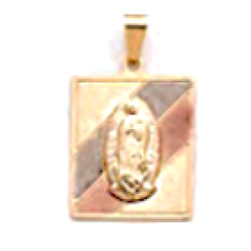 Virgin pendant 18kts of gold plated charms