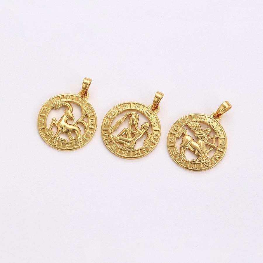 Zodiac constellations18k of gold plated pendant charm charm