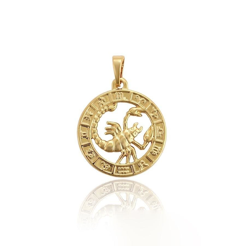 Zodiac constellations18k of gold plated pendant charm scorpio charm