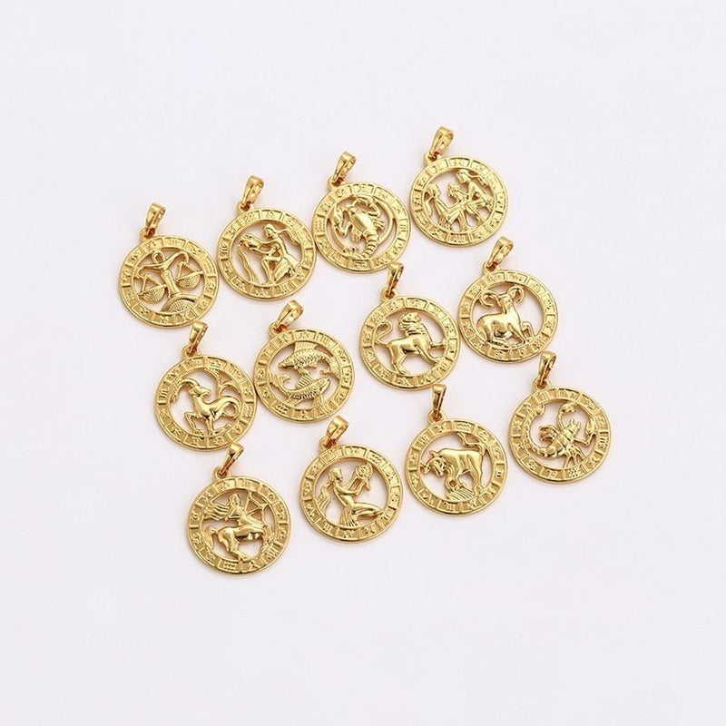 Zodiac constellations18k of gold plated pendant charm charm