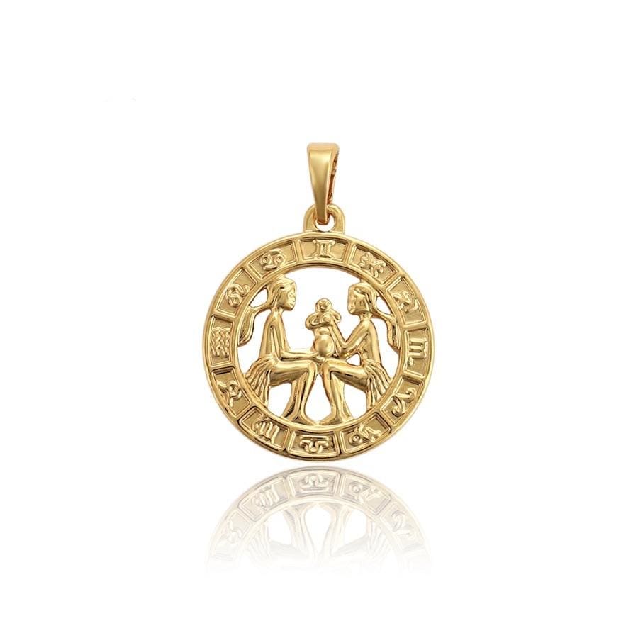 Zodiac constellations18k of gold plated pendant charm gemini charm