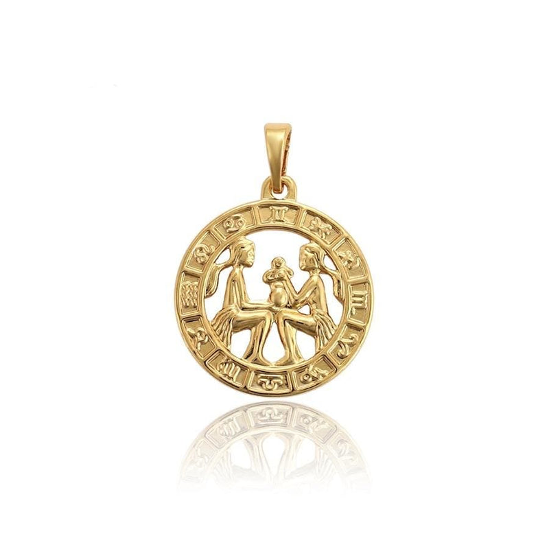 Zodiac constellations18k of gold plated pendant charm gemini charm