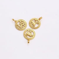 Zodiac constellations18k of gold plated pendant charm charm